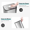 Stainless Steel Kitchen Trash Can 13 Gal, Hand Free Garbage Can with Inner Bucket & Soft Close Lid - 4 of 4