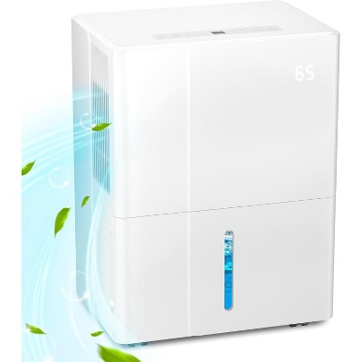 Zafro 2000 Sq.Ft. Dehumidifier for Home Bedrooms, 1.2Gal Water Tank With Smart Control, Timing Device For Medium Size Rooms, 25 Pints (White)