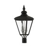 Livex Lighting Adams 3 - Light Post Light in  Black/Brushed Nickel - 4 of 4