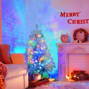 Whisen 4FT Prelit Artificial Christmas Tree with Metal Stand, 400 Branch Tips, 150 LED Lights,11 Lighting Modes - 1 of 4