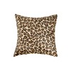 HomeRoots Set of Two 18" Brown and Black Leopard Cowhide Throw Pillows - 4 of 4