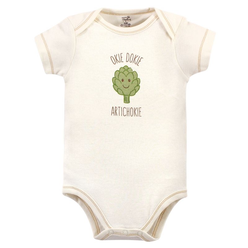 Touched by Nature Organic Cotton Bodysuits 5pk, Corn, 6 of 8