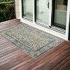 5' X 8' Ivory And Yellow Oriental Distressed Area Rug - 2 of 4