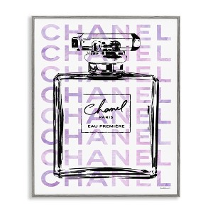 Stupell Industries Glam Black Purple Perfume Bottle, 16" x 20" - 1 of 4