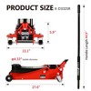 Floor Mounted Heavy-duty Steel Racing Jack with Dual Piston Rapid Lift Pump, Lifting Range 3.3 '' -19.7 '' - 4 of 4