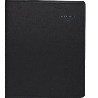 AT-A-GLANCE 2022 8" x 10" Weekly & Monthly Appointment Book QuickNotes Black 76-01-05-22