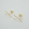 X Bar Studs in Gold, Rose Gold, Silver - Honeycat - 3 of 4