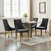 Vynxaria Black Dining Chairs Set of 2 with Golden Legs - 4 of 4