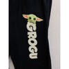 Mens Star Wars Mandalorian Grogu Screen Print Black Sleep Pajama Pants - 2 of 3