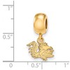 Black Bow Jewelry 14k Yellow Gold Plated Sterling Silver South Carolina Gamecocks NCAA Bead Charm - 4 of 4