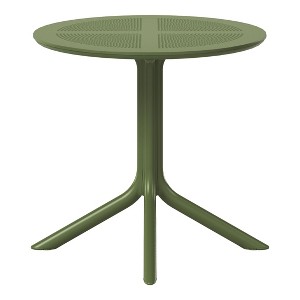 WestinTrends Playa 31.5" Round Plastic Outdoor Patio Dining Table for 4, Black - 1 of 4
