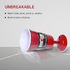 Red cup living Plastic Wine Glass with Stem, 14oz Set of 4 Heavy-Duty Drinking Glasses for Parties, Durable Champagne Flutes, Stem Cups - 4 of 4