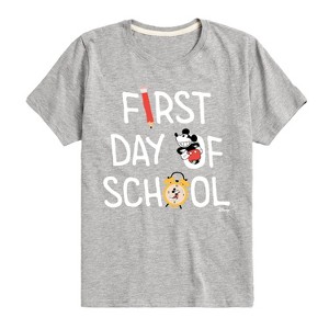 Boys' - Disney - First Day Of School Mickey Short Sleeve Graphic T-Shirt - 1 of 4
