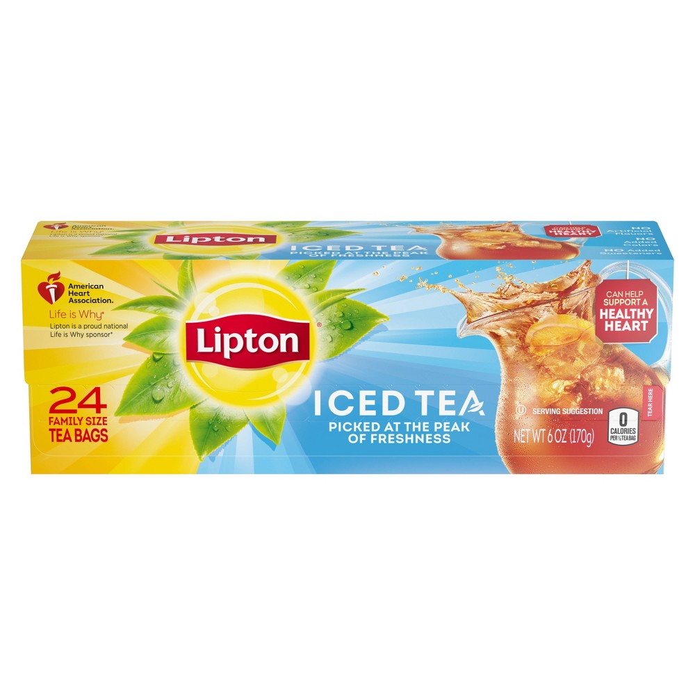 UPC 041000050145 product image for Lipton Family Black Iced Tea Bags Unsweetened - 24ct | upcitemdb.com