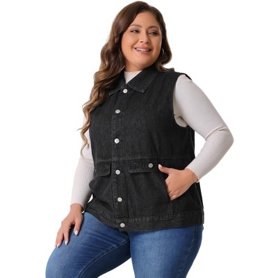 White Vest Agnes Orinda Plus Size Blazer For Women Work Jacket