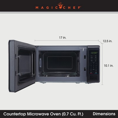Magic Chef Black 0.7 Cu Ft 700 Watt Countertop Microwave Oven