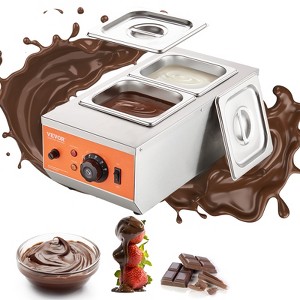 VEVOR Chocolate Tempering Machine,9 Lbs 2 Tanks Chocolate Melting Pot with TEMP Control 86~185℉,800W Stainless Steel Electric Commercial Food Warmer - 1 of 4