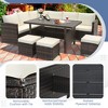 Tangkula 7PCS Wicker Patio Conversation Furniture Set Sectional Sofa Set w/ White Cushions - 4 of 4