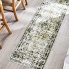 Maxax Boho Area Rug, Low Pile Vintage Oriental Washable Rugs for Kids Room, Indoor Decor, Green - 2 of 2
