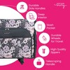 Everything Mary XL 4 Wheel Collapsible Rolling Sewing Machine Storage Case, Pink Floral - 3 of 4