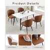 Dining Chairs Set of 2, Modern Upholstered Kitchen Chairs, Comfortable Seat, Synthetic Leather with Stitching, Mid-Century Modern - 4 of 4