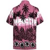 LA LEELA Men's Hawaiian Shirts Short Sleeve Button Down Shirt Mens Hawaii Shirts Boho Holiday Casual Summer Beach Shirts for Men Funny - 4 of 4