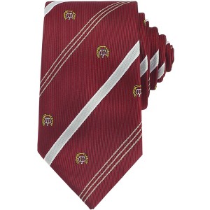 INSPIRE CHIC Men's Stripe Print Self-Tied Crown Flowers and Anchor Necktie for Graduation School Uniform College 1 Pc - 1 of 4
