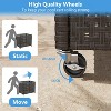 Poolside Rattan Storage Organizer, Outdoor Storage Bin with 2 Sides Handle, Pool Float Storage Holder with Mesh Rolling for Pool Noodles Balls - 3 of 4
