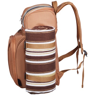 HBEZON 4-Person Beach Picnic Backpack Bag with Cooler Compartment — фото 7