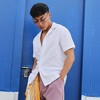Campus Sutra Men Men's Chalk White Creased-Check Shirt - 2 of 3