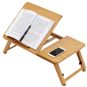 Bedside Table Desk, Computer Desk, Dorm Room Flat-Fold Table, Adjustable Folding Desk for Reading and Writing - 1 of 1