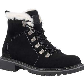 GC Shoes Tinsley Lace Up Fur Ankle Boots
