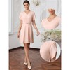 INSPIRE CHIC Women's Short Petal Sleeve V Neck Summer Dressy Casual A-Line Midi Dresses - 2 of 4