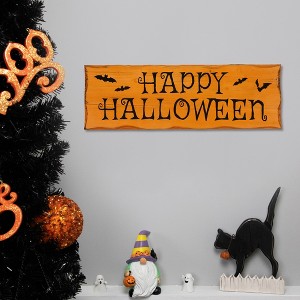 Northlight Happy Halloween with Bats Wooden Wall Sign - 24" - 1 of 4