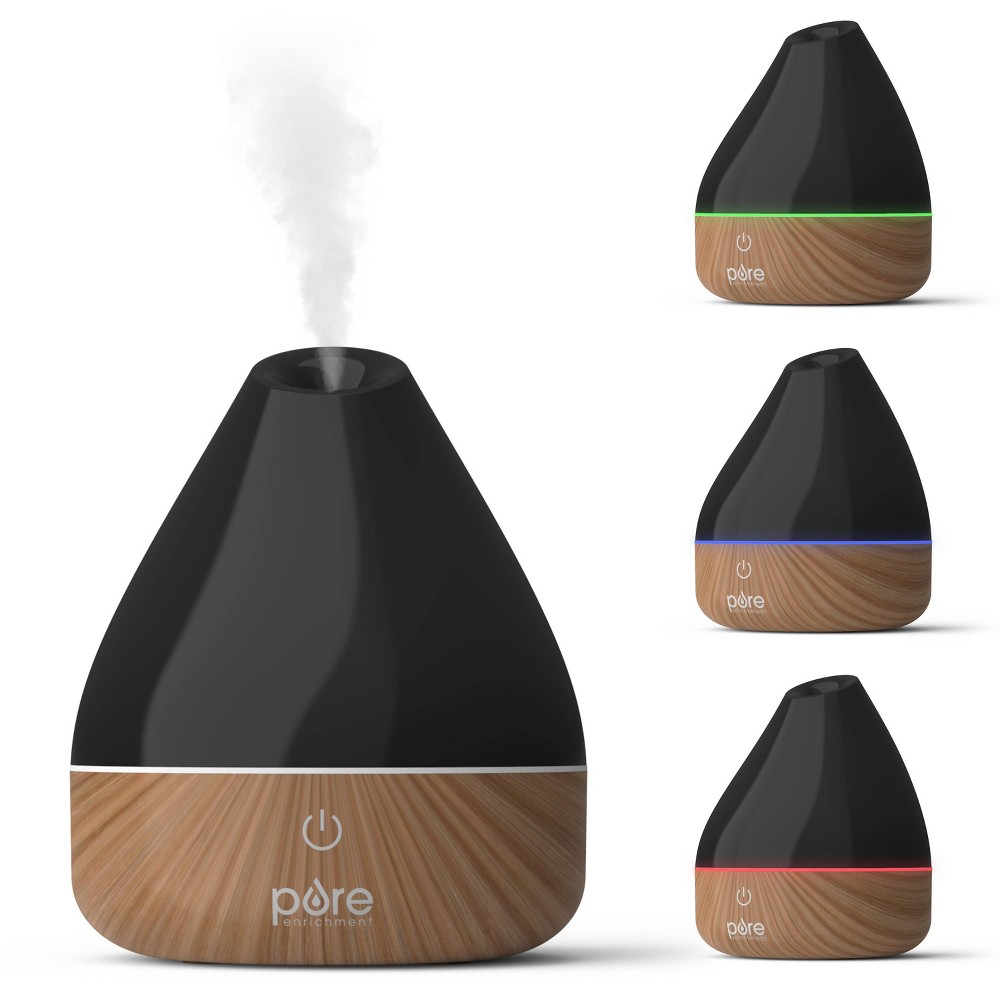 Photos - Air Freshener Aromatherapy Oil Diffuser 6.2" Black - PureSpa