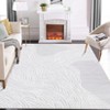 Washable Modern Abstract Living Room Rugs, Soft Non Slip Area Rug for Bedroom Nursery, Low Pile Large Stain Resistant Dining Room Carpet - 2 of 4