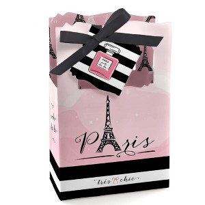 Big Dot of Happiness Paris, Ooh La La - Paris Themed Baby Shower or Birthday Party Favor Boxes - Set of 12 - 1 of 4