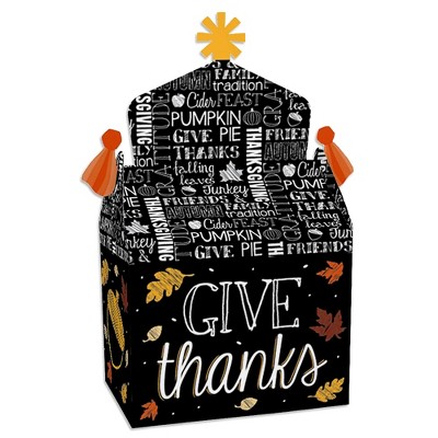 Big Dot of Happiness Give Thanks - Treat Box Party Favors - Thanksgiving Party Goodie Gable Boxes - Set of 12