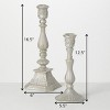 Sullivans Taper Candle Holder Set of 2, 16.5"H & 12.5"H Silver - image 4 of 4