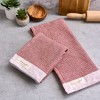 Design Imports Washed Waffle Dishtowel Set/2, Marsala - 2 of 3