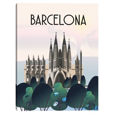 18" x 24" Barcelona by Omar Escalante Canvas Art Print - Masterpiece Art Gallery