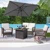 Mondawe 10ft Rectangular Outdoor Patio Umbrella with Tilt and Crank - 2 of 4