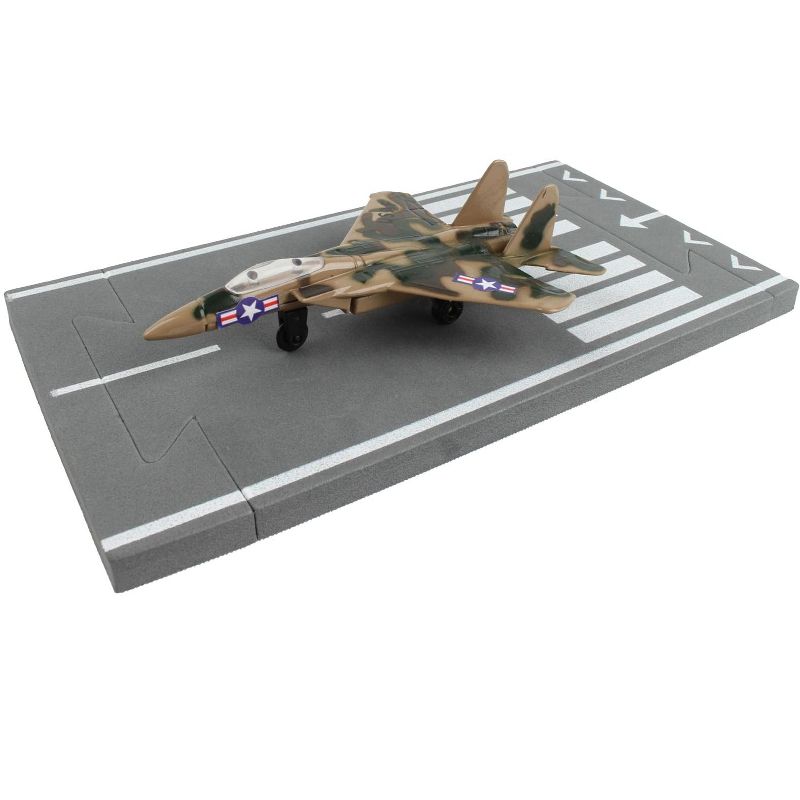 McDonnell Douglas F-15 Eagle Fighter Aircraft Desert Camouflage "US Air Force" w/Runway Diecast Model Airplane by Runway24, 3 of 4
