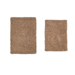 Fantasia Bath Rug Collection Cotton Shaggy Pattern Tufted Set of 2 Bath Rug Set - Home Weavers - 1 of 3
