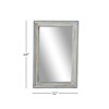 Wood Floral Carved Wall Mirror White - Olivia & May: Farmhouse Style, 48x32, No Assembly Required - 3 of 4