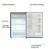 4.4 Cu. Ft Mini Fridge with Freezer - Adjustable Glass Shelves, Crisper Drawer, Single Door Design, Ideal for Dorms, Offices, and Small Spaces - 2 of 4