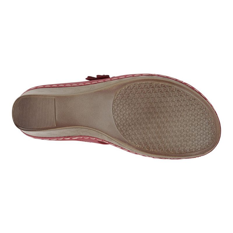 GC Shoes Rita Flower Comfort Slide Wedge Sandals, 5 of 6