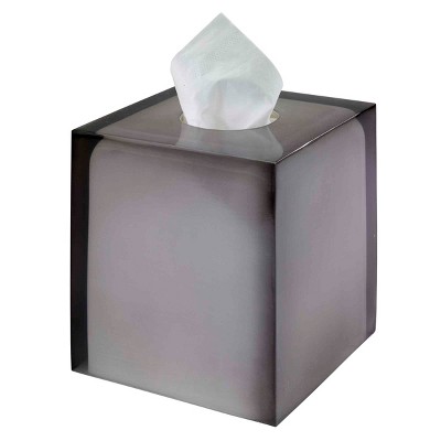 Smoke and White Resin Modern Tissue Box Cover