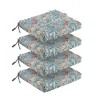 ARTPLAN Outdoor Chair Cushions for Patio Furniture, Waterproof Outdoor Cushions, Round Corner Patio Chair Cushions Set of 4 with Ties,16"x18.5"x3" - 3 of 4