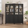 Tall Storage Cabinet,2 Doors,Kitchen Pantry 5 Tier Bathroom Cabinet with Adjustable Shelves - 3 of 4